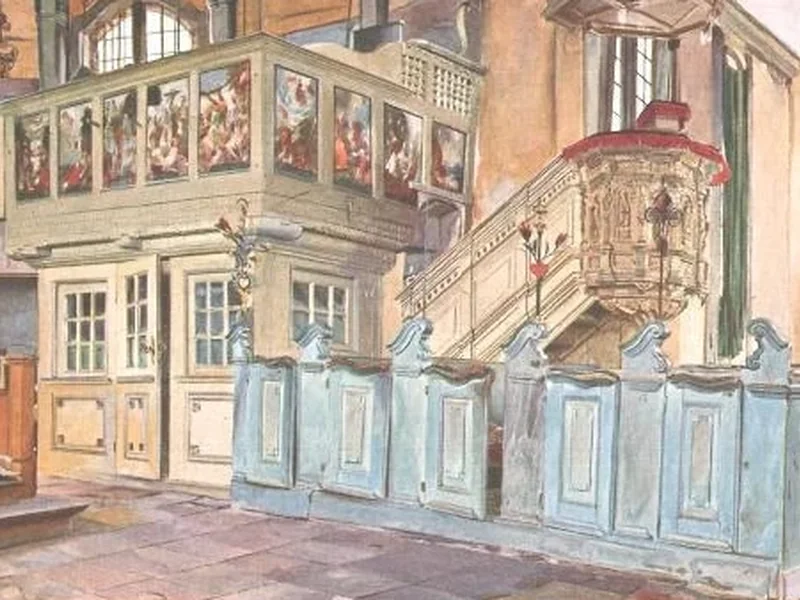 1862-Hermann Haase - Interno della chiesa di St. John a Curslack